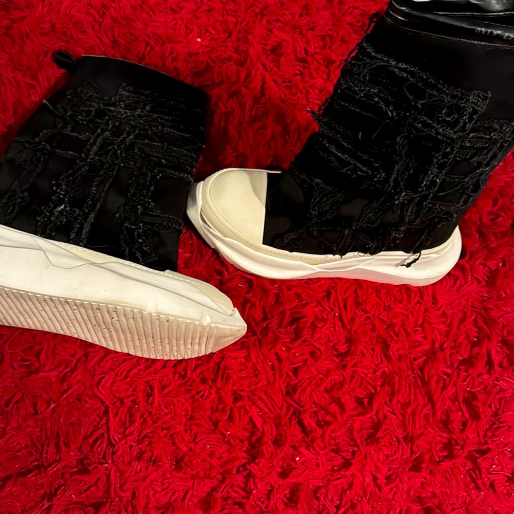 Rick Owens DRKSHDW SHREDDED BOOTS